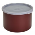 Cambro CP15195 Plastic Round Crock w/ Lid 1.5 Qt. - Reddish Brown