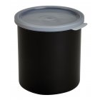 Cambro CP27110 Plastic Round Crock w/ Lid 2.7 Qt. - Black