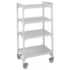 Cambro CPMU213675V4480 Camshelving Premium Mobile Starter Shelf Rack with 4 Shelves and Premium Locking Casters 21" x 36" x 75"