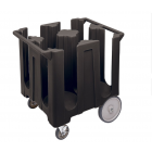 Cambro DC1225110 32 3/4" Mobile Dish Caddy w/ (4) Columns - Plastic, Black