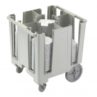 Cambro DCS950480 30 1/2" Mobile Dish Caddy w/ (5) Columns - Plastic, Speckled Gray