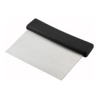 Winco DSC-2 Stainless Steel Dough Scraper with Black Plastic Handle 6" x 3" - 72/Case