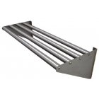 Advance Tabco DT-6R-60 Stainless Steel Wall Mounted Tubular Drainage Shelf 60"W x 15"D x 8"H - Unassembled