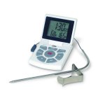 CDN DTTC-W Combo Digital Probe Thermometer, Timer & Clock - White - 14 to 392 Degrees F