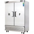 Everest Refrigeration EBRF2 2-Section 2 Solid Door Reach-In Dual Temp Refrigerator/Freezer Combo 55" - 115V