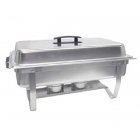 Adcraft FCD-8 Stainless Steel Chafer with Folding Stand 8 qt. - Full Size