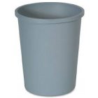 Rubbermaid FG294700GRAY Untouchable Round Container / Trash Can 44-3/8 quart (11 Gal.) - Gray