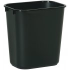 Rubbermaid FG295500BLA Small Rectangular Wastebasket / Trash Can 13 Qt. (3-1/4 Gal.) - Black