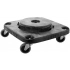 Rubbermaid FG353000BLA BRUTE Plastic Square Trash Can Dolly 17-1/4" - Black - 250 lb Capacity - for 3526 and 3536 Containers