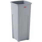Rubbermaid FG356988GRAY Untouchable Square Container / Trash Can 23 Gal. - Gray