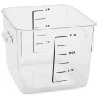 Rubbermaid FG630600CLR Space Saving Polycarbonate Square Food Storage Container 6 Qt. - Clear