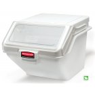 Rubbermaid FG9G5800WHT ProSave Safety Storage Shelf Ingredient Bin with Sliding Lid & Scoop - 12.6 Gallon / 200 Cup Capacity