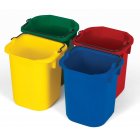 Rubbermaid FG9T83010000 Disinfecting Pails 5 Qt. - Asstd Colors: Yellow, Green, Red & Blue - 4/Set