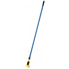 Rubbermaid FGH24600BL00 Gripper Fiberglass Wet Mop Handle with Clamp-Style Yellow Plastic Head 60"L - Blue - for use with 5" Headbands only