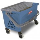 Rubbermaid FGQ93000BLUE Microfiber Finish Mop Bucket with Wringer - Blue