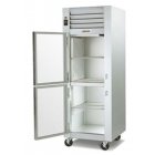 Traulsen G11001 1-Section Left Hinged 2 Glass Half Door Reach-In Refrigerator 30" - 24.2 Cu. Ft.