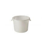 Rubbermaid FG572300WHT Polyethylene Round Food Storage Container 6 qt. - White