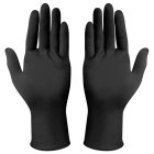 Winco GLN-LB Disposable 3 Mil Guage Powder-Free Black Nitrile Gloves - Large - 100/Box