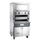 Vulcan VIR1BF V Series Upright Infrared Natural Gas Broiler w/ 4 Burners, Finishing Oven and Cabinet Base 36" - 100,000 BTU