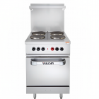 Clearance Vulcan EV24-S-4FP-480 Endurance Electric Range Four French Burners w/ Oven Base 24" - 480V