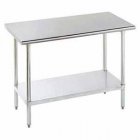 Advance Tabco ELAG-303-X Special Value Stainless Steel Work Table with Adjustable Galvanized Undershelf and Legs 36" x 30"
