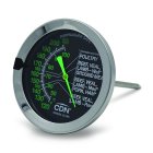 CDN IRM200-GLOW Oven-Proof Digital Dial Probe Meat Thermometer with 5" Stem and 2" Glow-In-The-Dark Dial - 120 to 200 Degrees F