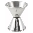Winco J-4 Stainless Steel Double Jigger 1 oz. & 1-1/2 oz. - 12/Case