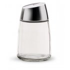Vollrath 930 Traex Dripcut Glass Sugar Pourer with Chrome-Plated Cap 12 oz. - 12/Case