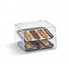 Vollrath KDC1418-2-06 Countertop Knock-Down 2-Tray Slant Front Acrylic Bakery Display Case with Front & Rear Doors