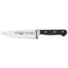 Winco KFP-60 Acero Carbon Stainless Steel Forged Chef's Knife with 6" Blade and Black POM Handle - 6/Case