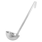 Winco LDI-8 One-Piece Stainless Steel Ladle with Hooked Handle 8 oz. - 120/Case