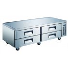 Culitek MCB-72 SS-Series 2-Section 4 Drawer Refrigerated Chef Base 72" - 115v