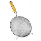 Thunder Group SLSTN5208 Stainless Steel Double Fine Mesh Strainer with Wood Handle 8" Dia.