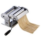 Winco NPM-7 Manual Stainless Steel Pasta Maker with Detachable Cutter and 7"W Roller