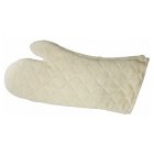 Winco OMT-17 Heat Resistant Terry Cloth Oven Mitt with Silicone Lining 17" - Beige - 72/Case