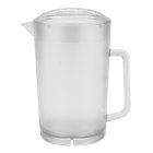 GET P-3064-1-CL SAN Plastic Textured Water Pitcher with Lid 64 oz. - Clear - 12/Case