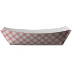 Phillips Distribution PD2122 #8701 Red Plaid Paper Food Boat Tray 1 lb/Capacity - 1000/Case