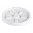 Phillips Distribution PD2503 Dart Solo 8JL White Plastic Vented Flat Lid for 8 oz. Foam Cups & Containers - 1000/Case