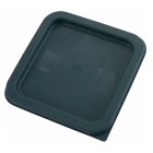 Winco PECC-24 Polyethylene Square Food Storage Container Cover for 2 & 4 qt. - Green - 12/Case