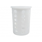 TableCraft PP33 Flatware Cylinder, 4 1/4" X 5 1/2 in, Polypropylene, White