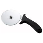 Winco PPC-4 Stainless Steel Pizza Cutter with 4" dia. Blade and Black Plastic Handle - 12/Case