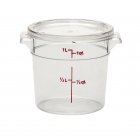 Cambro RFSCWC1135 Camwear Round Food Storage Container Seal Cover - fits 1 qt. - Clear