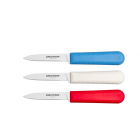 Dexter Russell S104-3RWC SANI-SAFE® 3 1/4" Paring Knife w/ (3) Assorted Color Handle, High-Carbon Steel - 8ea/Case
