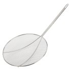 Winco SC-12R Nickel-Plated Wire Square Mesh Round Skimmer with 12" Dia. Blade and 13"L Loop Handle - 24/Case