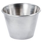 Winco SCP-25 Smooth Stainless Steel Round Sauce Cup 2-1/2 oz. - 144/Case