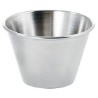 Winco SCP-40 Smooth Stainless Steel Round Sauce Cup 4 oz. - 144/Case