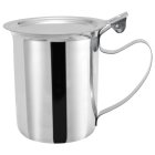Winco SCT-10F Stainless Steel Server/Creamer with Stackable Hinged Cover and Handle 10 oz.