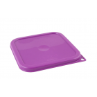 Cambro SFC2SCPP441 Camwear CamSquare Allergen-Free Square Polycarbonate Food Storage Container Lid for 2 & 4 qt. Containers - Purple