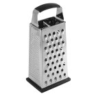 TableCraft SG205BH Stainless Steel 4-Sided Tapered Large Box Grater with Non-Slip Grip Handle 4-3/8" x 3-3/8" x 9-5/8"H