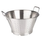 Winco SLO-16 Heavy-Duty Stainless Steel Colander with Handles and Base 16 qt.